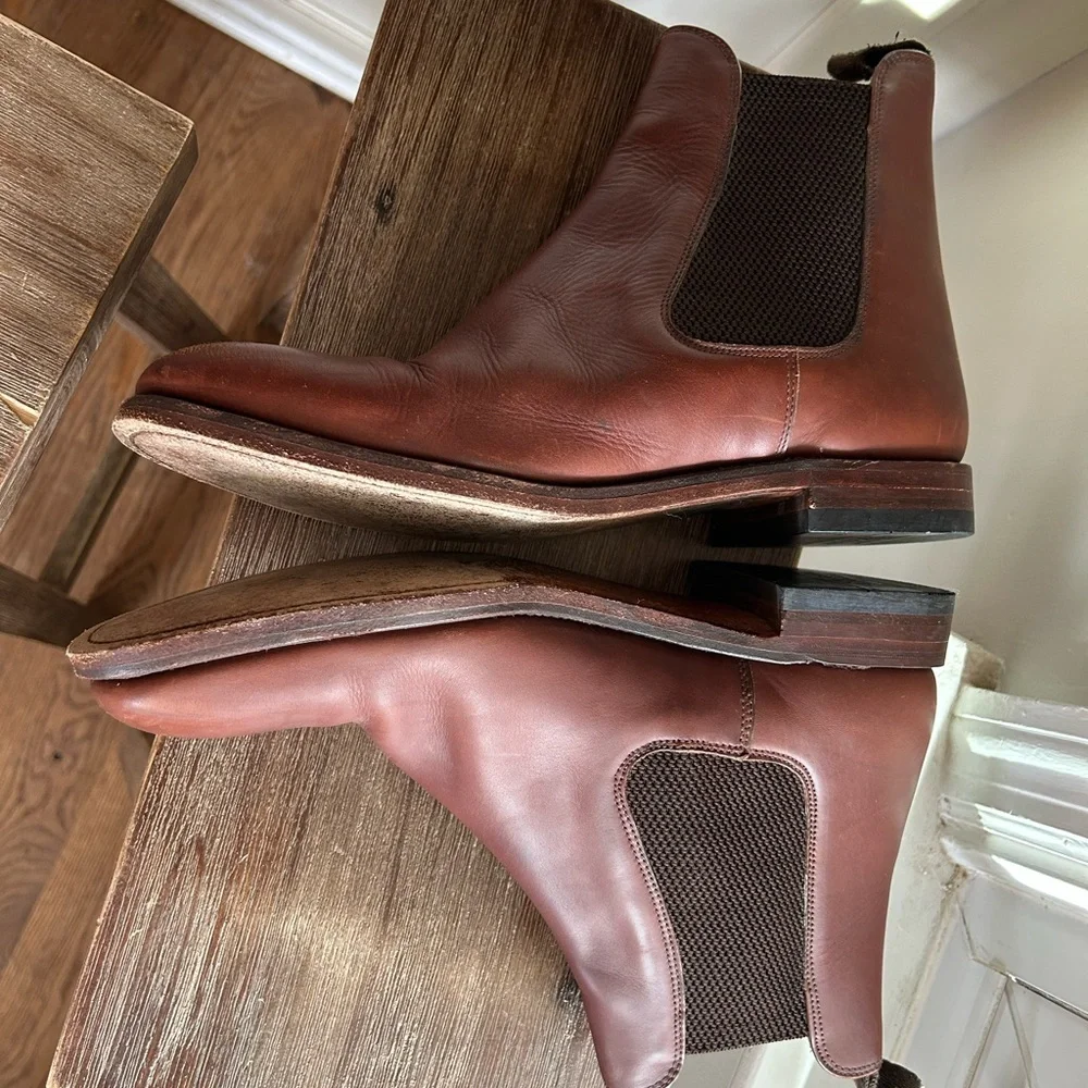 Charles Tyrwhitt Brown Chelsea boots classic pull on size 10.5 us